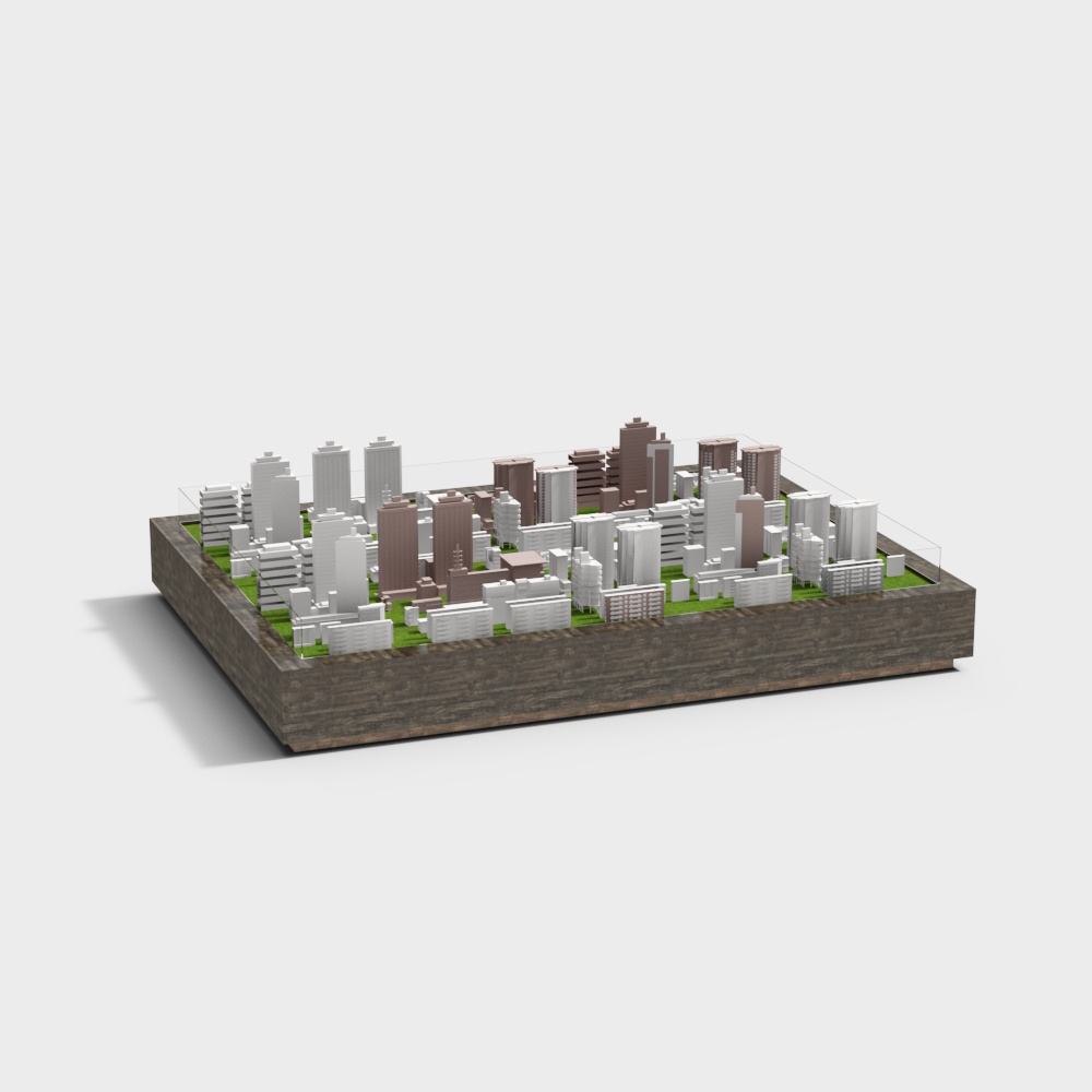 Urban Landscape 3D model in Low Poly Style