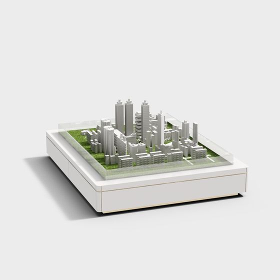 Low Polygon Cityscape 3D Model