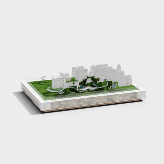 Stylish Low-Poly Cityscape 3D Model for Creative Projects