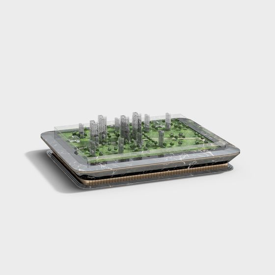 Urban Oasis 3D model - A Fusion of Nature and Architecture