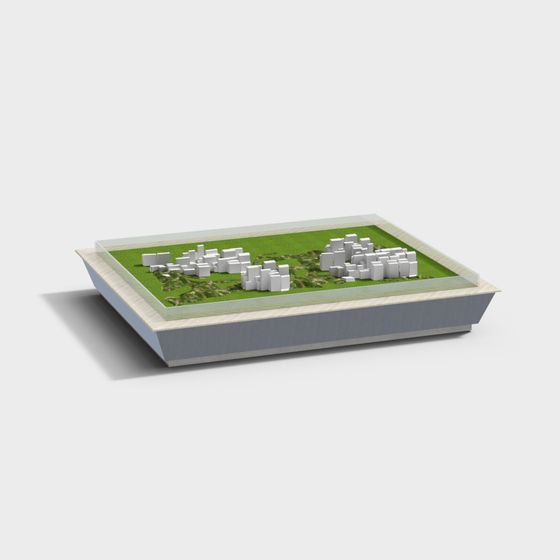 Low-Poly Modern Cityscape 3D Model