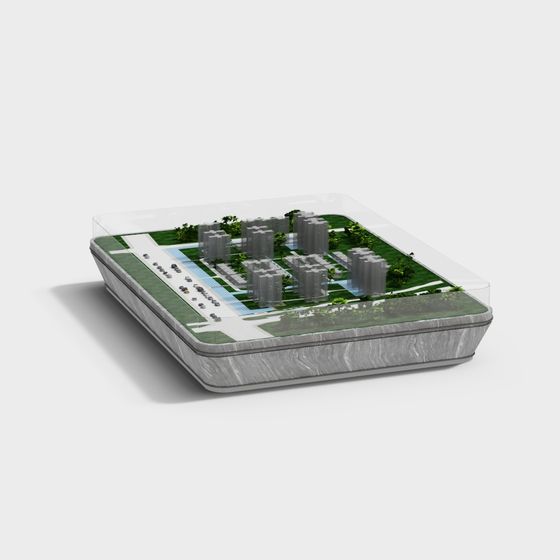 City Planning 3D Model in Low Polygon Style