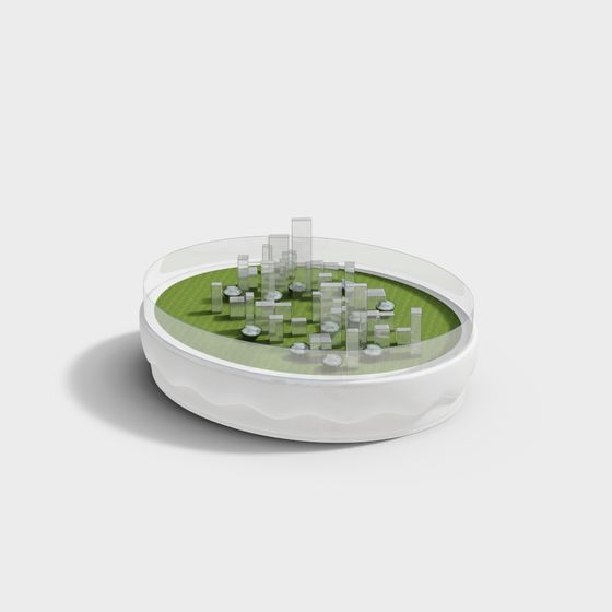 Futuristic City Model 3D model - Urban Miniature Landscape