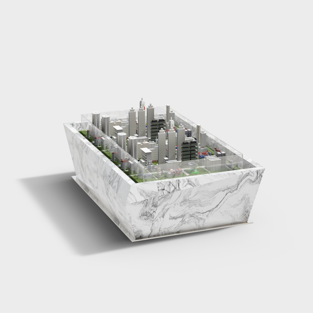 Urban Skyline Box 3D model