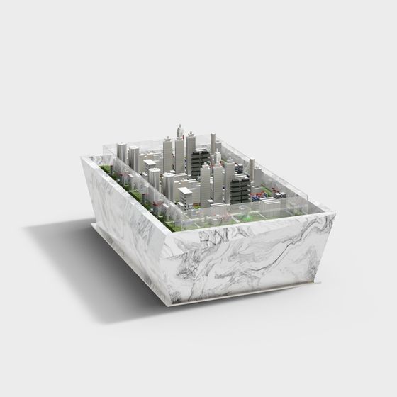Urban Skyline Box 3D model
