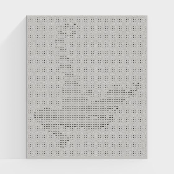 Pixel Wall 3D model - Unique Low Poly Design