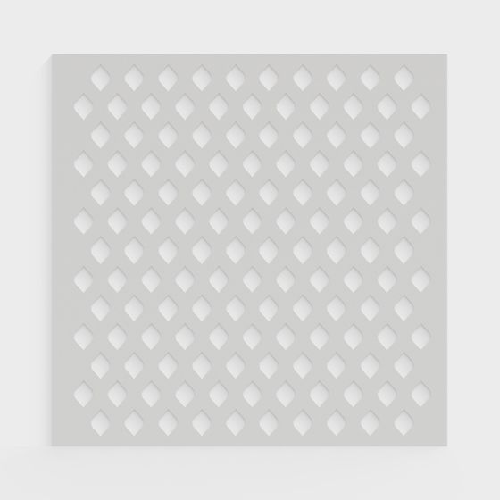 Diamond Lattice Panel 3D model - Unique Geometric Design