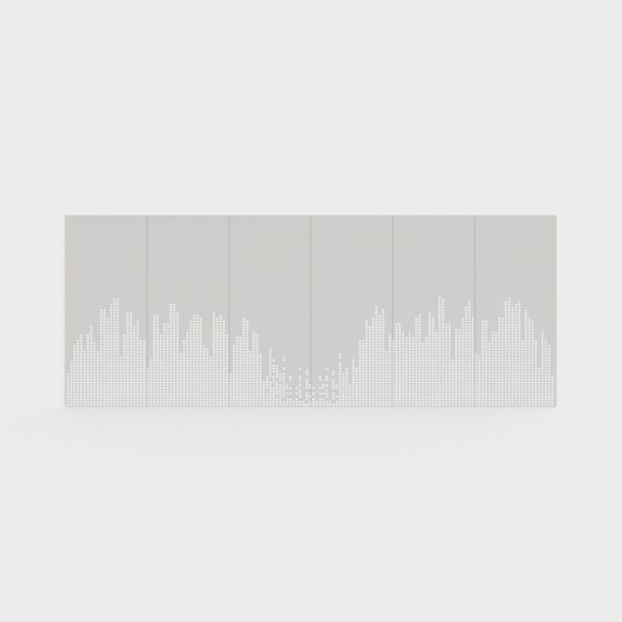 Urban Skyline Low Poly 3D Model