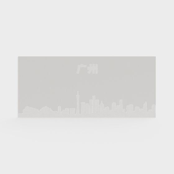 Stylish City Skyline 3D Model for Creative Projects