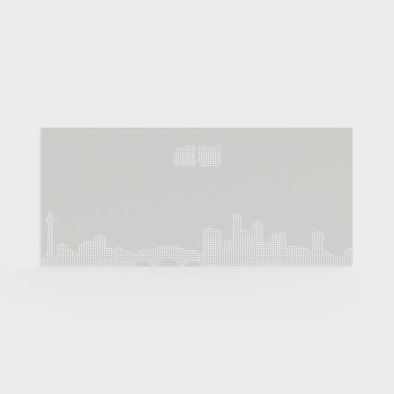 Pixel City 3D Model - Low Poly Design