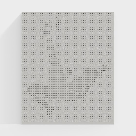 Pixel Wall 3D Model - Modern and Retro Aesthetic