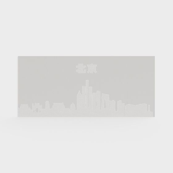 Point City Skyline 3D Model for Creative Projects