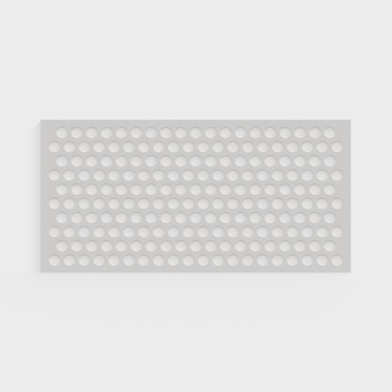 Versatile Perforated Panel 3D model for Creative Projects