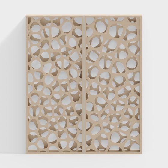 Geometric Screen Model Organic Grid Screen 3D model for Creative Projects