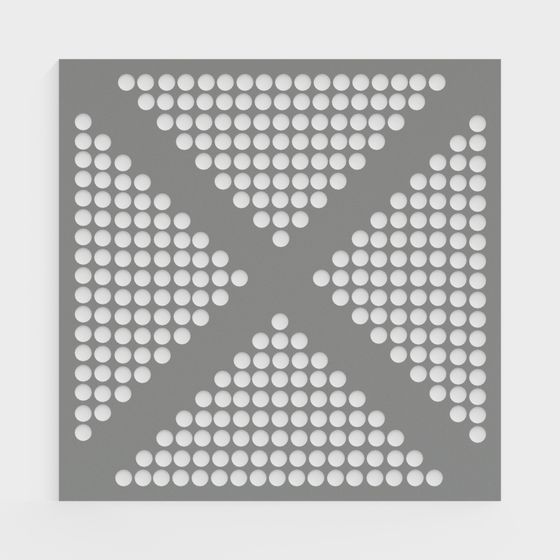 Pixelated Wall Panel 3D model