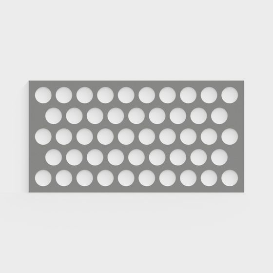 Unique Perforated Panel 3D Model