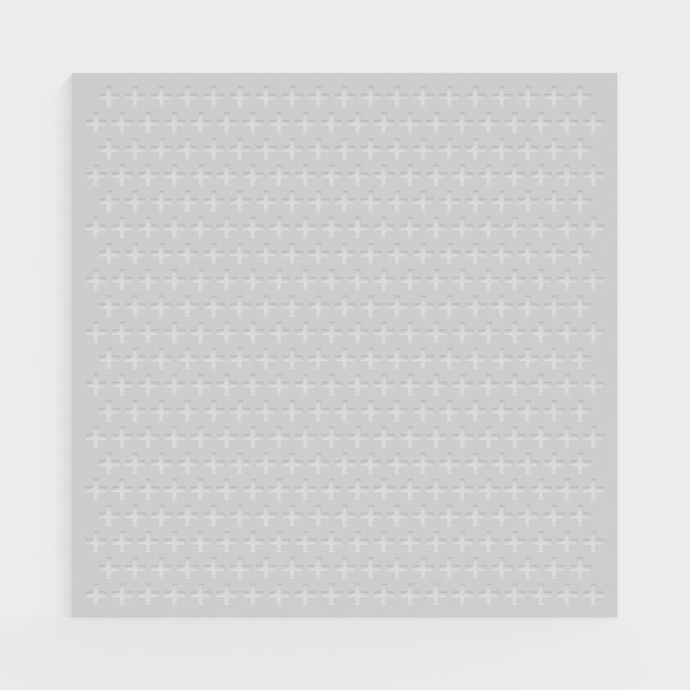 Square punched plate