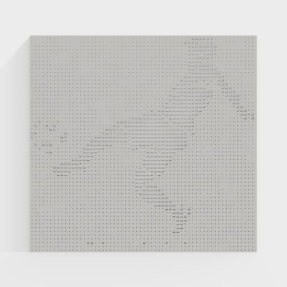 Pixel Wall 3D model - Unique Low Poly Design