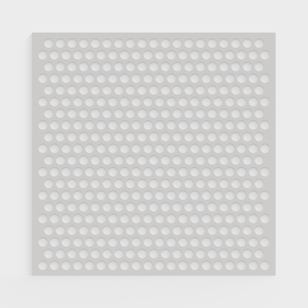 Square punched plate