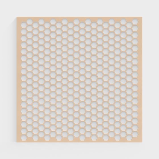 Nature-Inspired Hexagonal Grid Screen 3D model