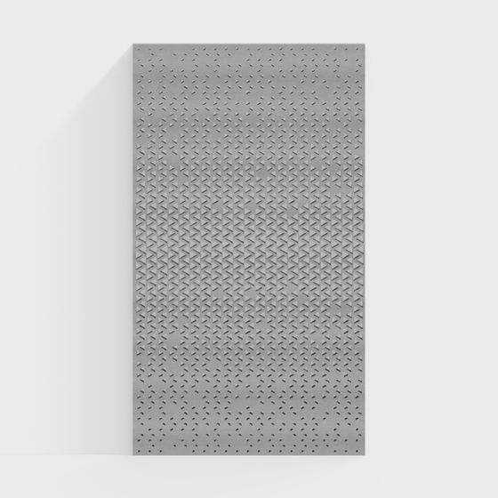 Stylish Perforated Panel 3D model