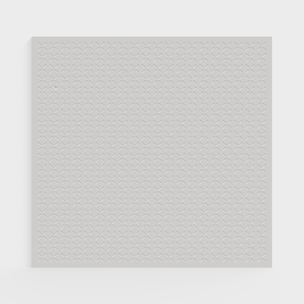 Square punched plate