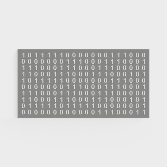 Binary Code Panel 3D Model for Creative Projects