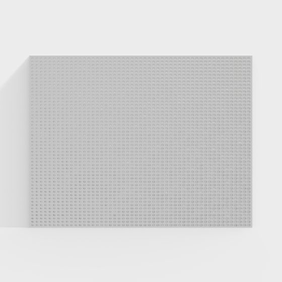 Stylish Gray LEGO-Style Baseplate 3D model