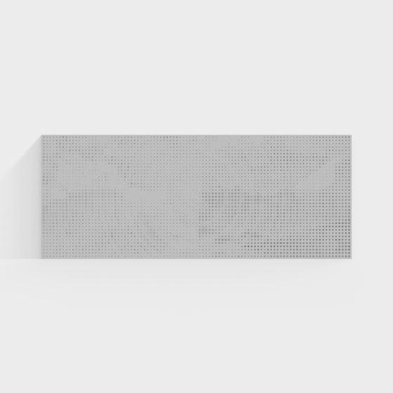 Minimalist Low-Polygon Gray Wall 3D Model