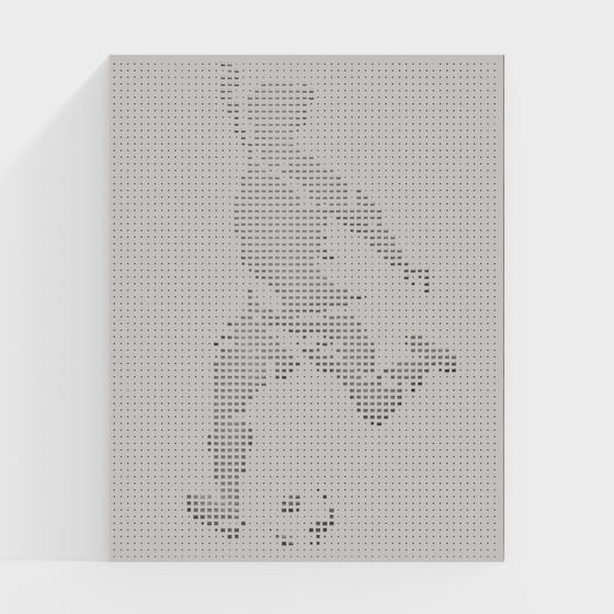 Pixel Wall 3D Model for Unique Interiors