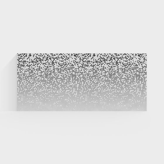 Pixelated Wall 3D Model