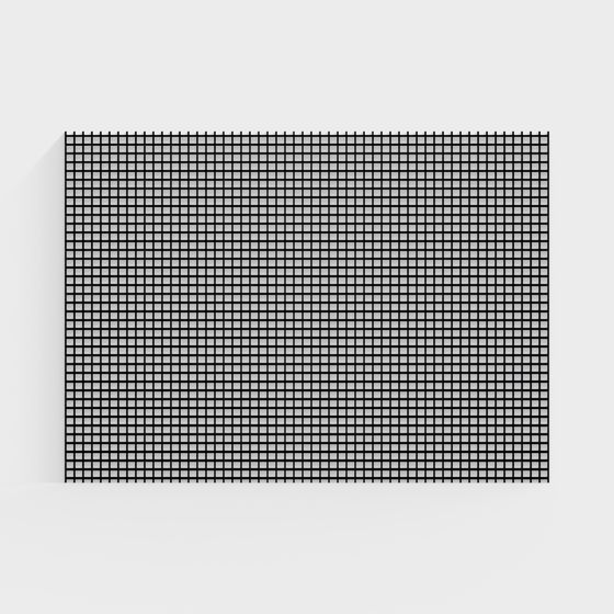 Modern Low-Poly Grid Wall 3D model