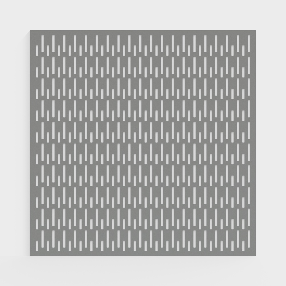 Square punched plate