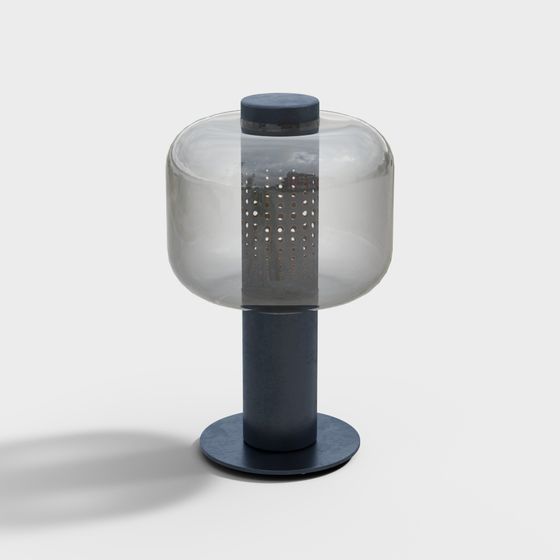Unique Low-Poly 3D Lamp Model with Metal Mesh