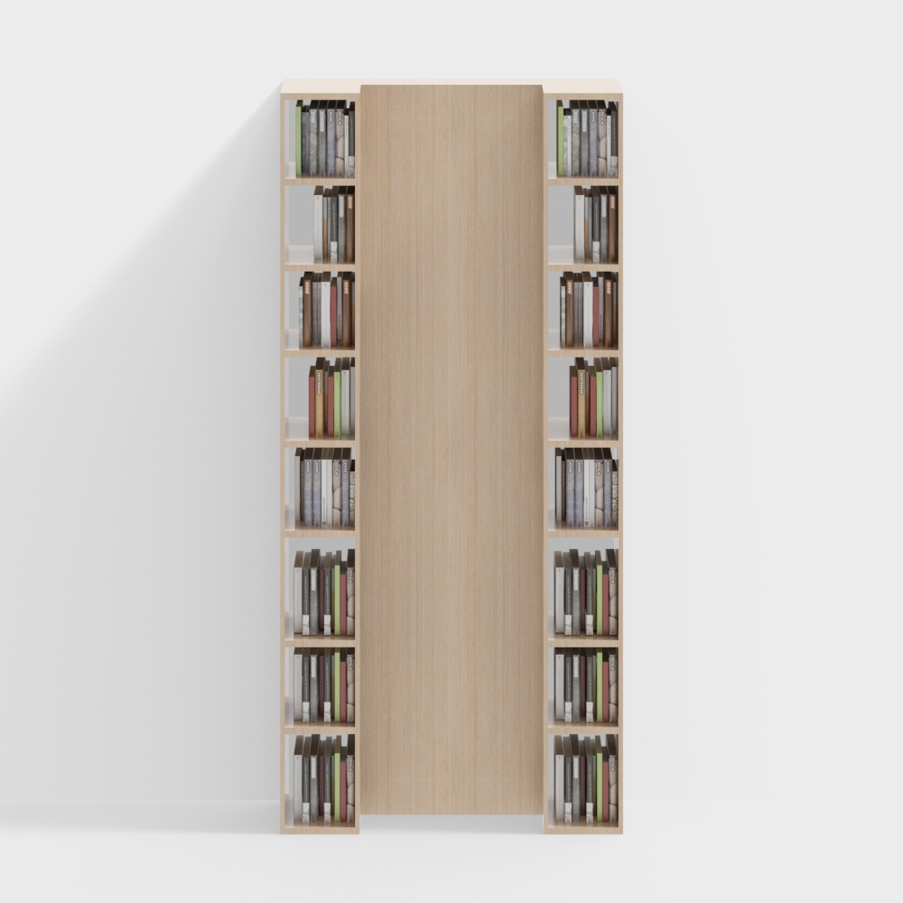 Deux rangées d'étagères à livres à simple rangée