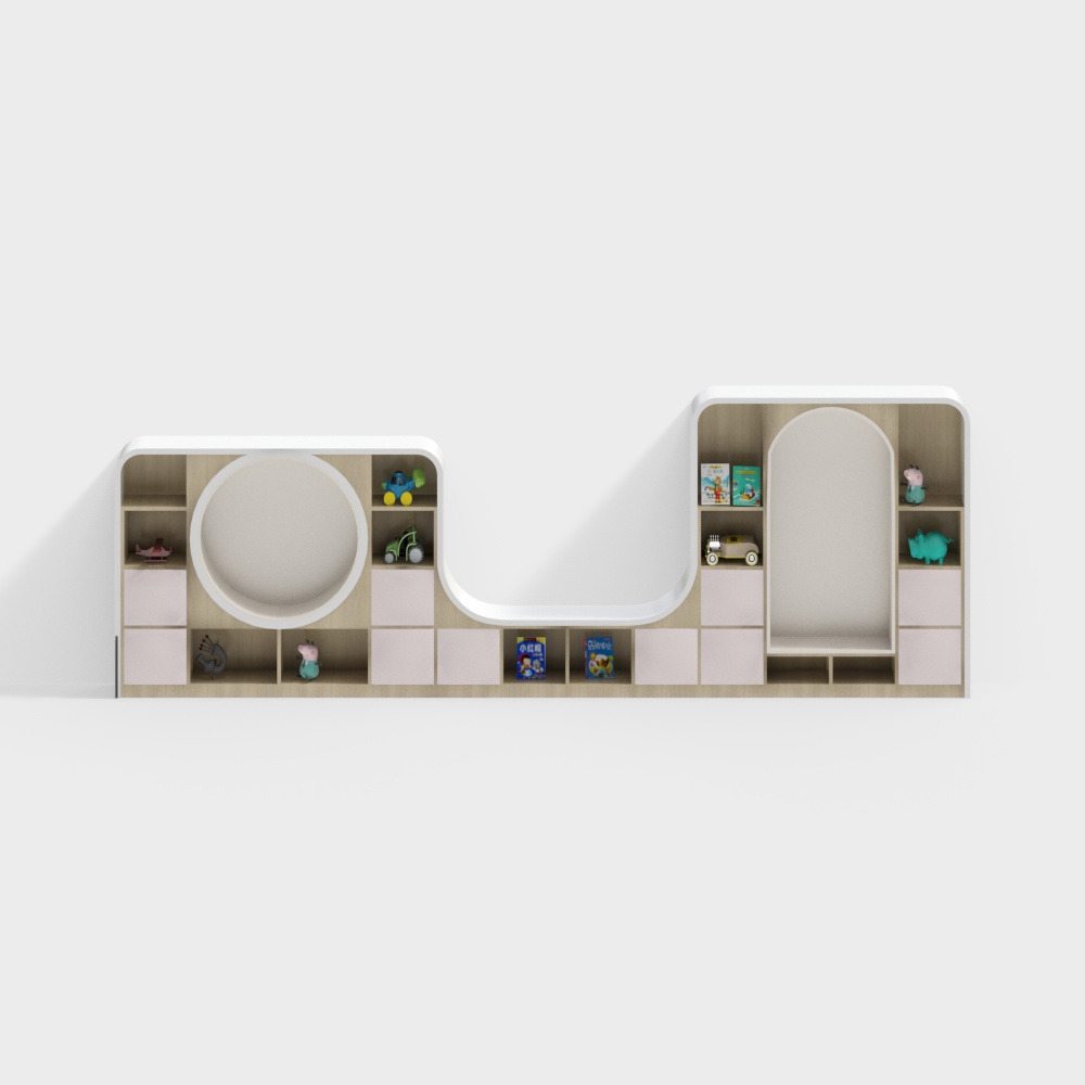 Children's activity room bookcase