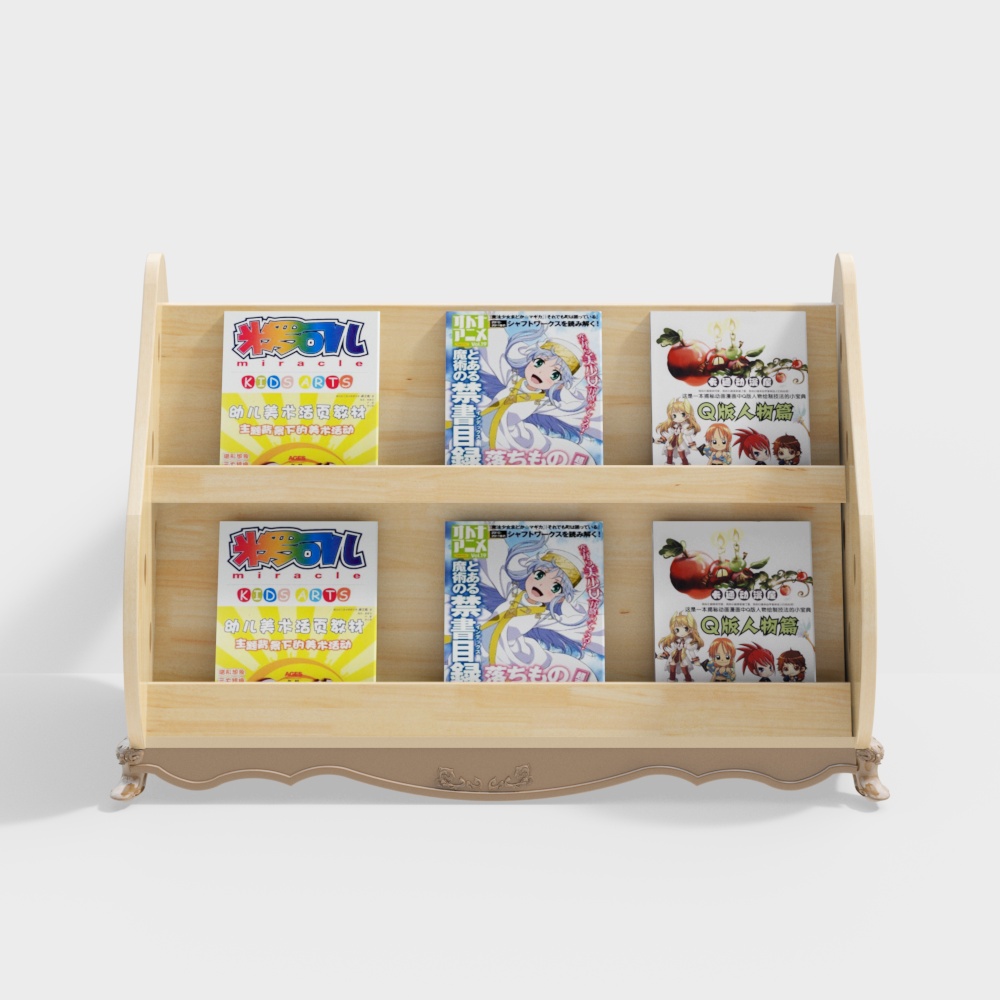 Etagère de bibliothèque en forme de fraise dessin animé