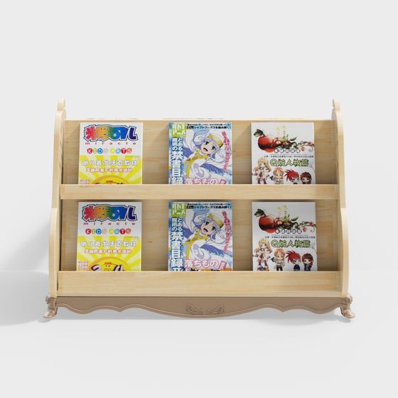 Étagère de bibliothèque en forme de poire cartoon