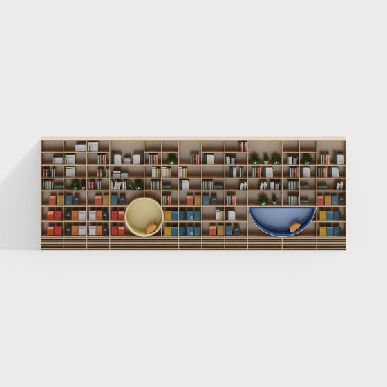 City Bookshelf 3D model for Modern Spaces