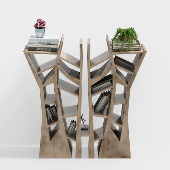 Forest Bookshelf 3D model for Creative Spaces
