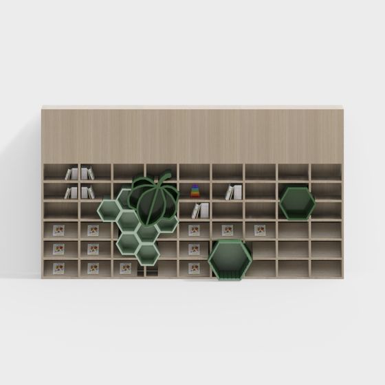 Honeycomb Bookshelf 3D model
