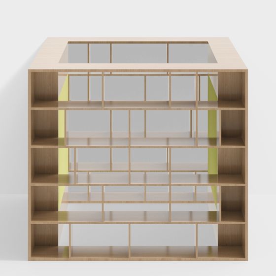 Modular Bookshelf 3D model