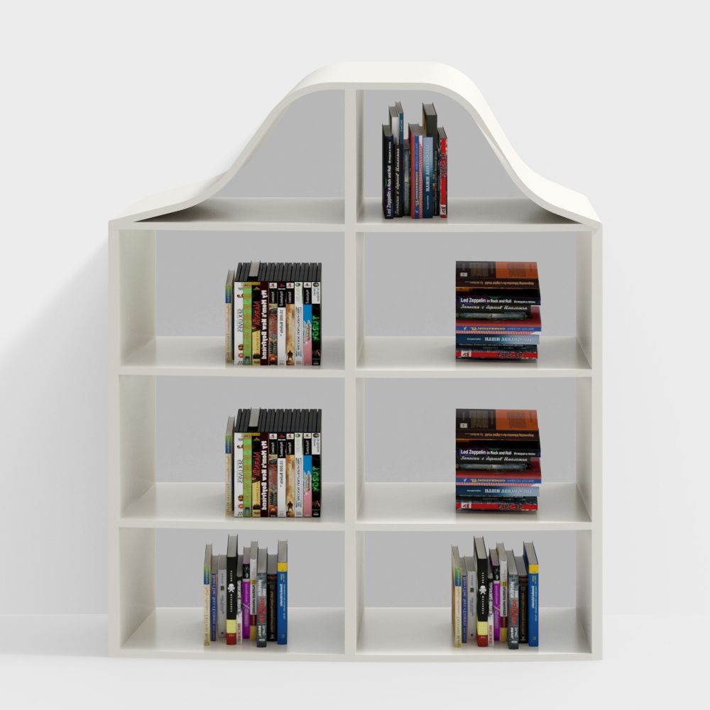 White special shape book shelf