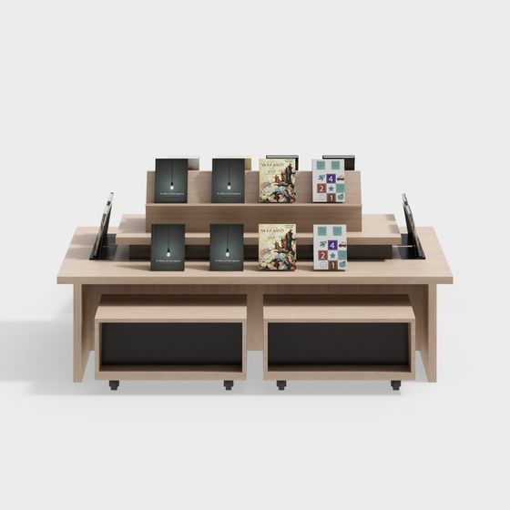 Mobile Library Display Cabinet 3D model