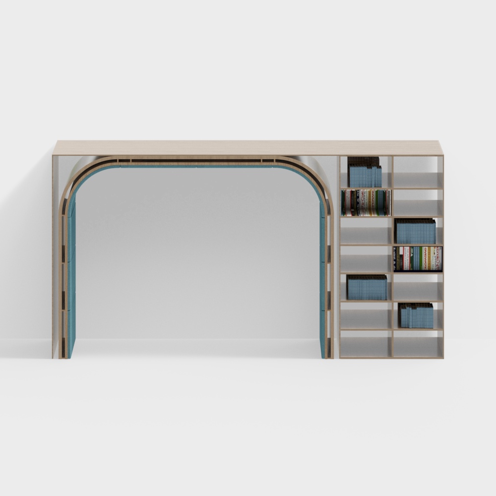 Bookstore entrance double-sided bookshelf