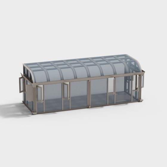 Glass Greenhouse Framework 3D model