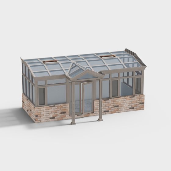 Elegant Greenhouse 3D model for Digital Creation