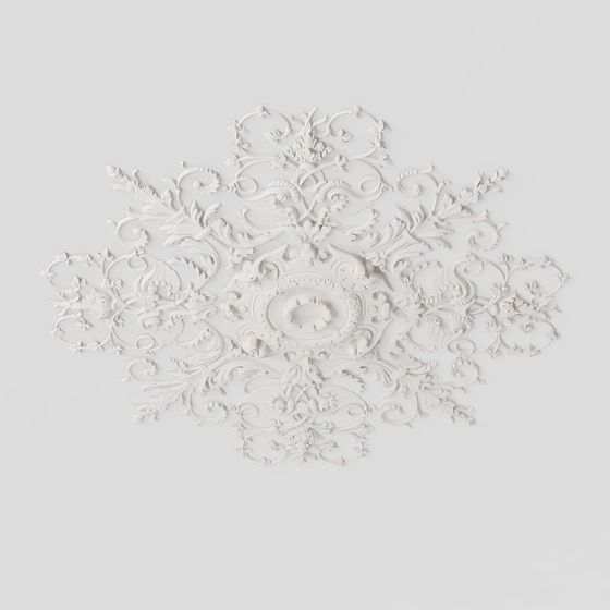 Vintage Ceiling Medallion 3D model for Stylish Interiors