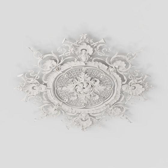 Baroque Ceiling Decoration 3D model