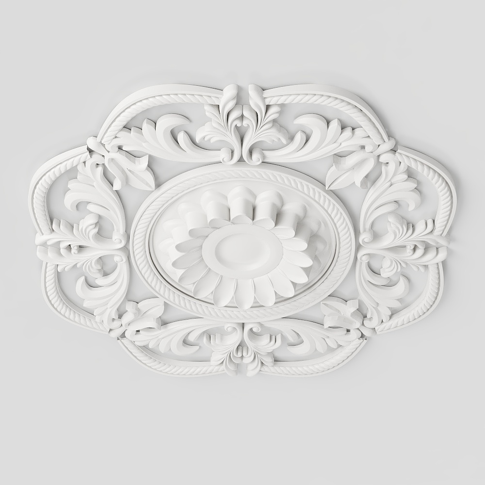 European carved corner flower ceiling